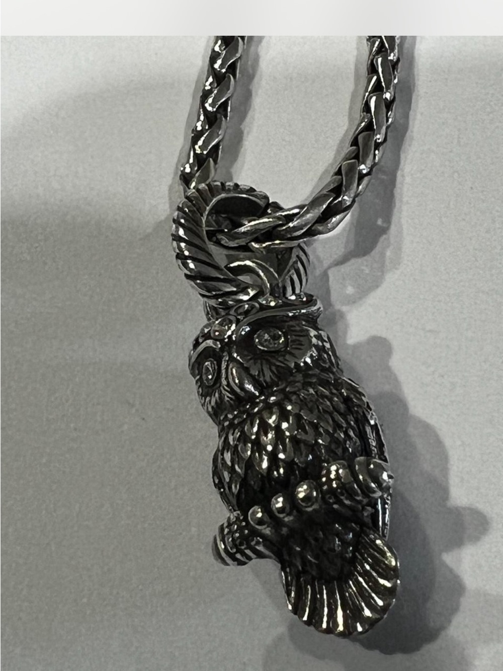 Brighton Silver Owl Pendant Necklace - Silver